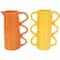 CosmoLiving by Cosmopolitan Bright Ceramic Wavy Handle Vase Set